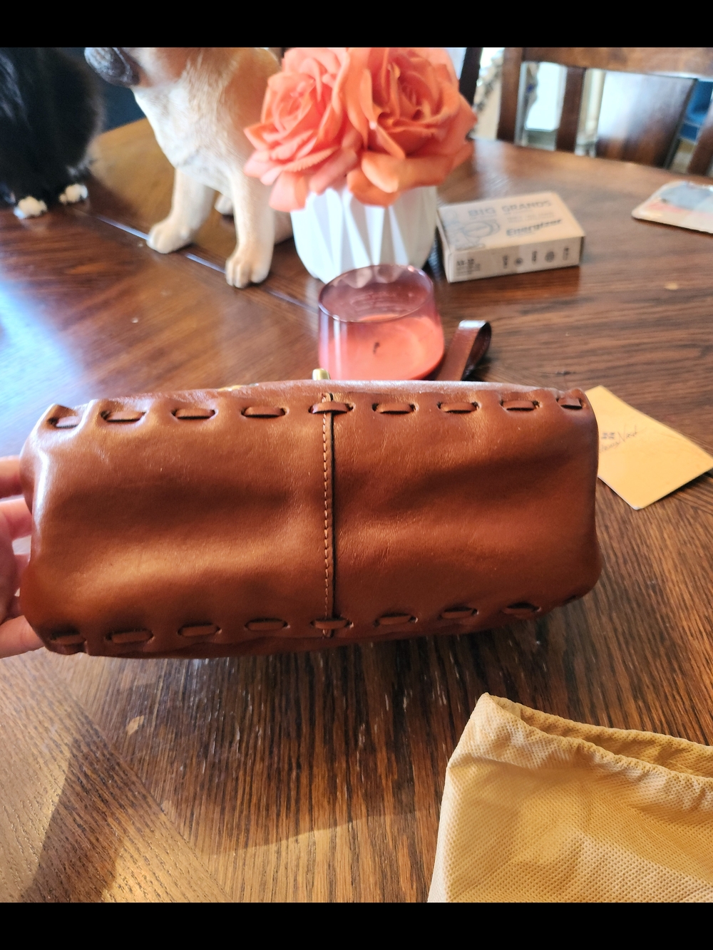 Patricia Nash Brown Floral Embossed Leather Crossbody Bag Anniversary Edition - Picture 11 of 15